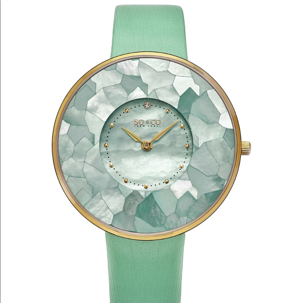 Mint Mother of Pearl Watch